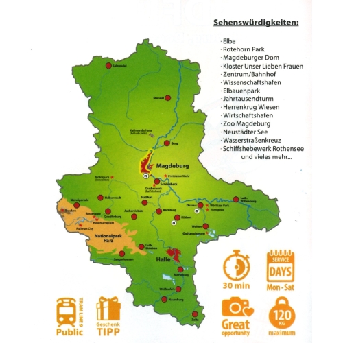 Magdeburg Highlights - Tour 1 - Routenverlauf