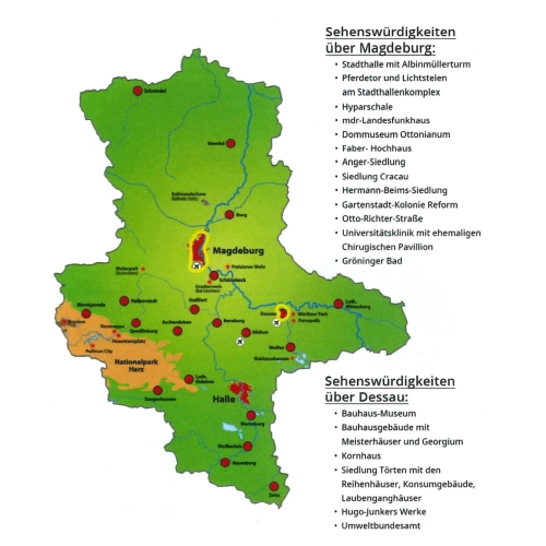 Das Bauhaus lebt - Tour 7 - Route