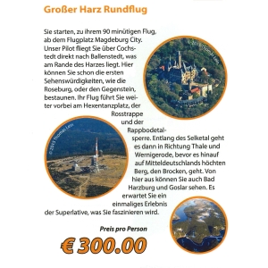 Großer Harzrundflug - Tour 6 - Beschreibung