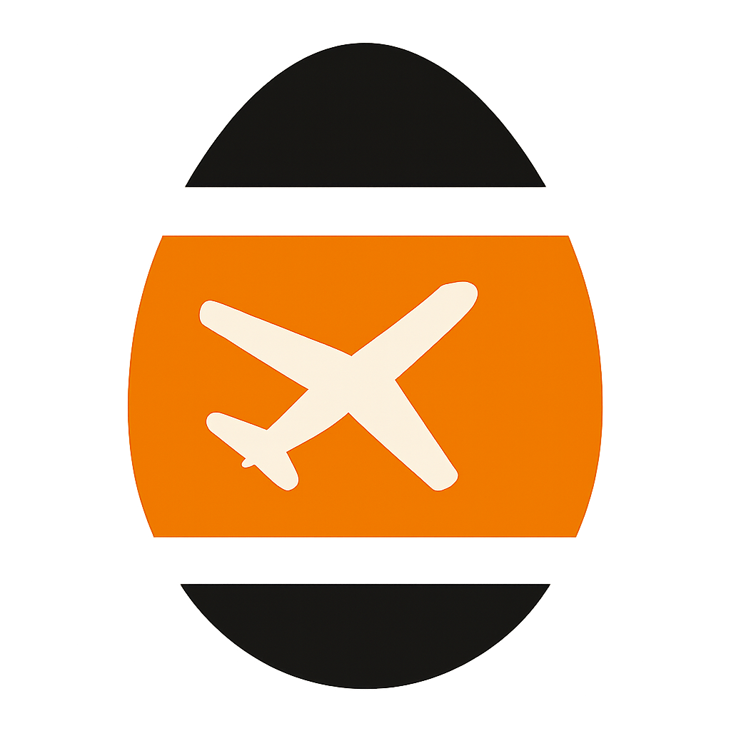 Osterei mit Flugzeug