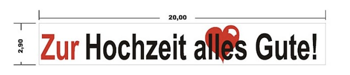 Zur Hochzeit alles Gute - Banner